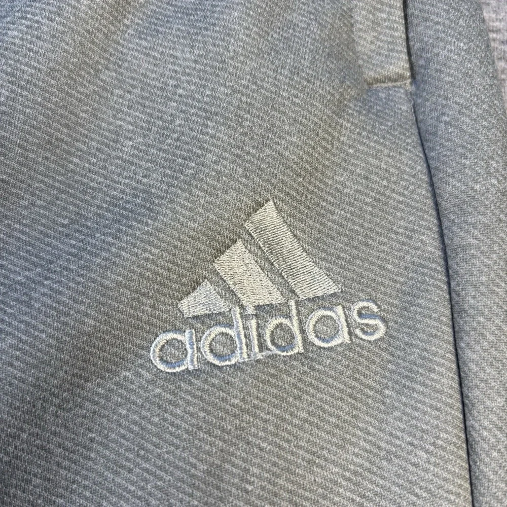 Adidas Aeroready Drawstring Athletic Pants Joggers Small Light Gray White Logo